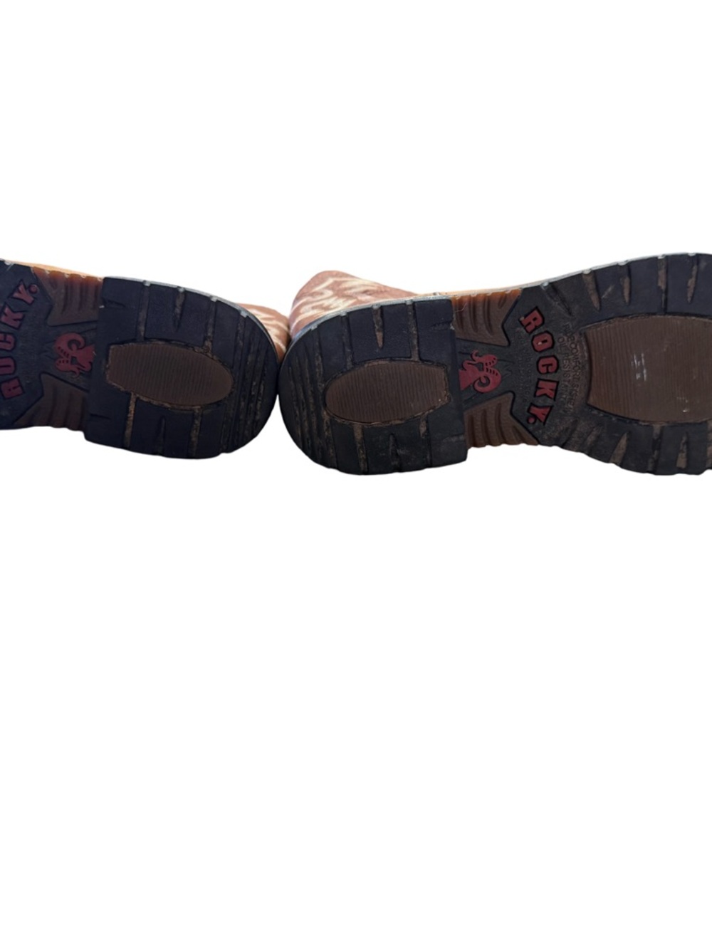 Rocky Two-Tone Brown and Tan Western Cowboy Boots - Picture 3 of 7